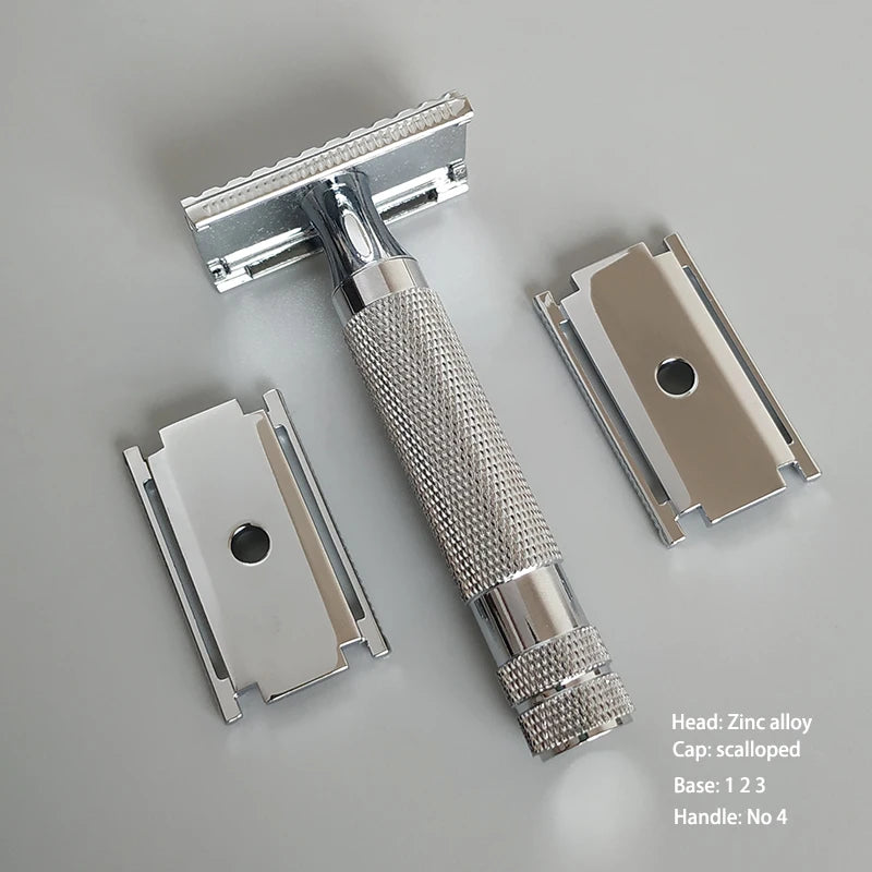 Dscosmetic AX-SE Zinc Alloy Double Edge Safety Razor with Stainless Steel Handle