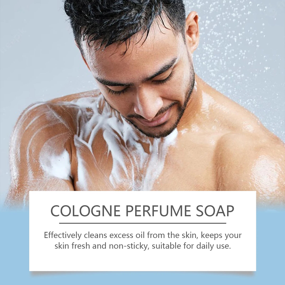 70g Men Cologne Bathing Soap Gentle Cleaning Pores Moisturizing Non-tight Rejuvenating Improve Skin Texture Soothing Discomfort Smoothing Body Soap