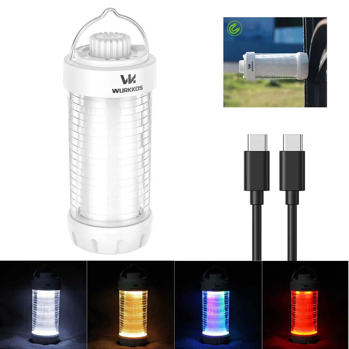 Wurkkos CL01 EDC Work Light Power Bank Small Outdoor Lamp Camping Flashlight 550LM Portable Magnetic Lamp 360° Mini Magnetic Lam