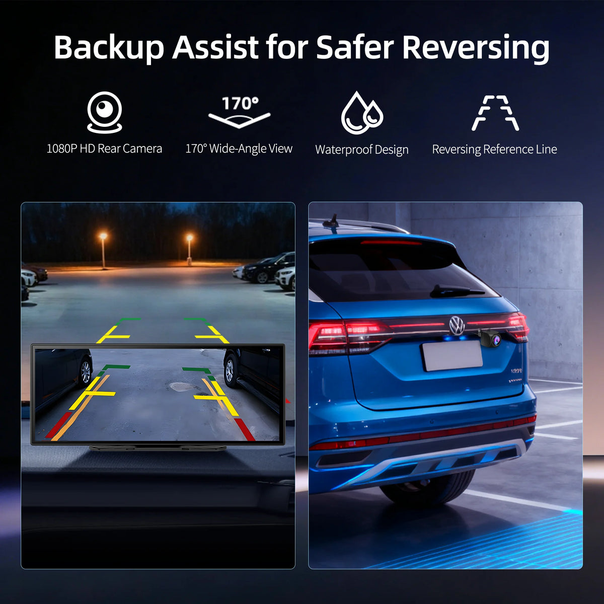 Imagebon 11.4" Android 13 Rearview Mirror Camera with Wireless CarPlay & Android Auto Google Play Store GPS Navigation AI Voice Smart Screen