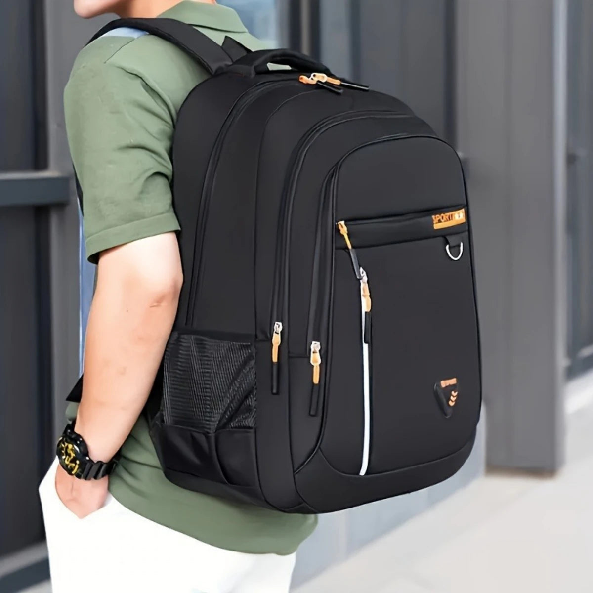 Men Large Capacity Laptop Backpack 15.6 Inch Oxford School Backpack Multi Pocket Sport Travel Backpack For Teenagers Student Dai