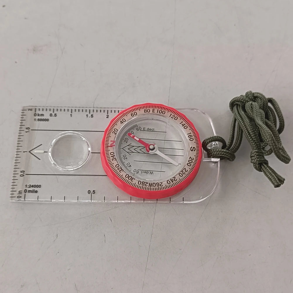 Luminous Compass for Expedition Shockproof Outdoor Adventure Warehouse Compass High Accuracy Multifunctional for Hiking Survival