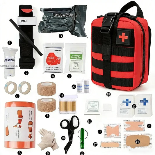 337PCS Portable Emergency Kit Hand Emergency Kit Medical Rescue Kit Car Emergency Outside Travel First Aid Survival Supplies