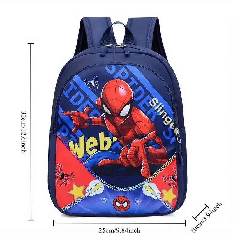 The Mesuca Kids Cartoon Supes Backpack, Boys School Bag with Colorful Character Design, Lightweight Large Capacity Bookbag for Kindergarten Elementary School Travel Gift