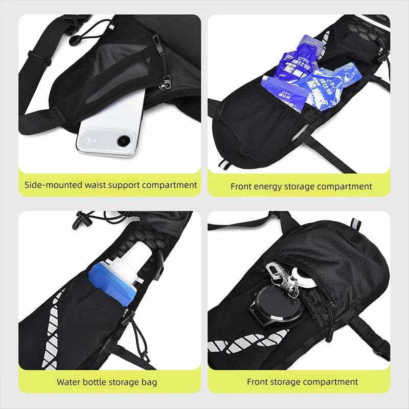 Running Hydration Vest Backpack Lightweight Multi‑Pocket Water Bag Holder For Trail Running Cycling Outdoor Sports