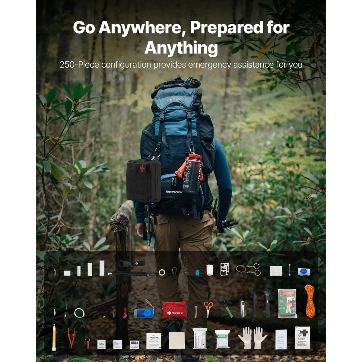 337PCS Portable Emergency Kit Hand Emergency Kit Medical Rescue Kit Car Emergency Outside Travel First Aid Survival Supplies