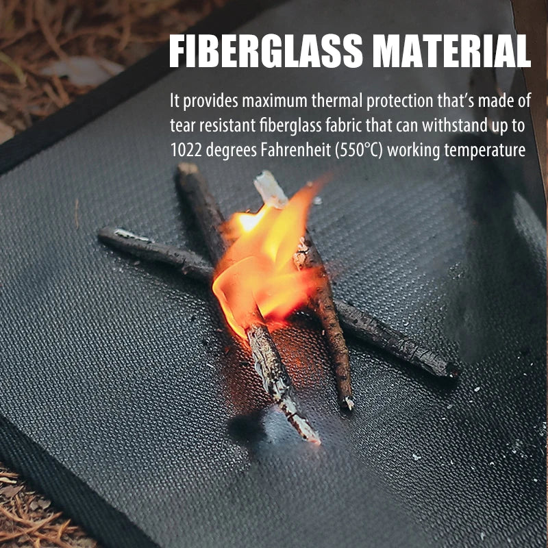 Fiberglass Fire Retardant Blanket Welding Blanket Cover Fireproof Cloth Thermal Resistant Insulation Picnic Mat Silicone Coated
