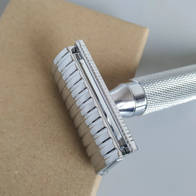 Dscosmetic AX-SE Zinc Alloy Double Edge Safety Razor with Stainless Steel Handle