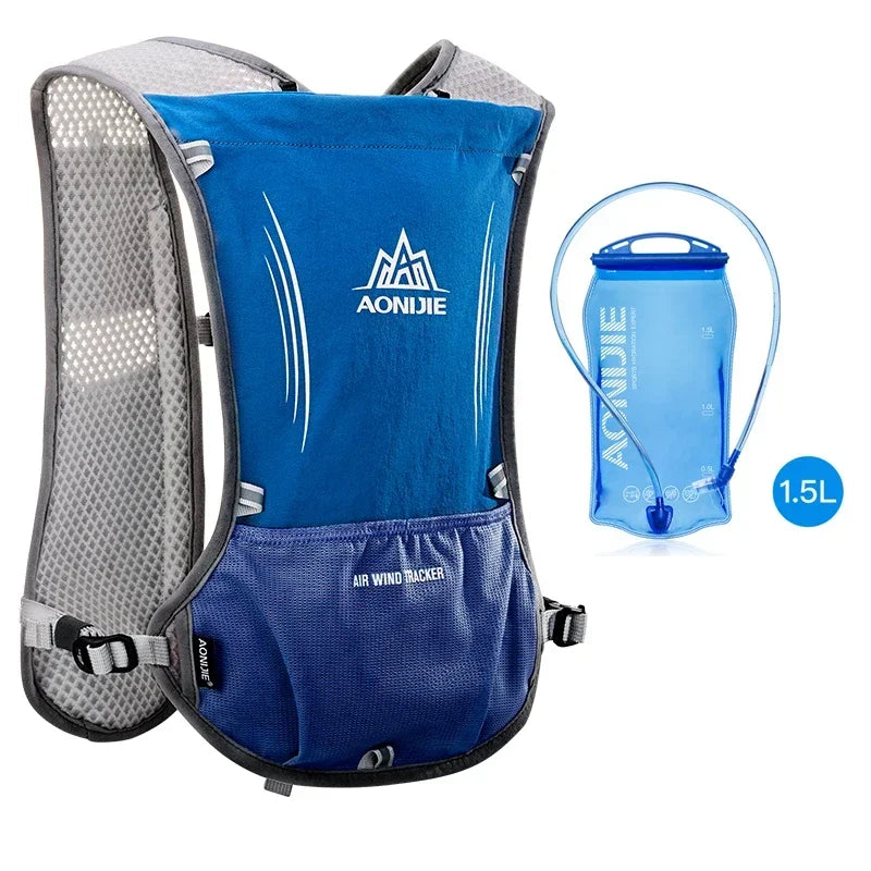 AONIJIE E913S 5L Hydration Backpack Rucksack Bag Vest Harness For 1.5L Water Bladder Hiking Camping Running Marathon Race Sports