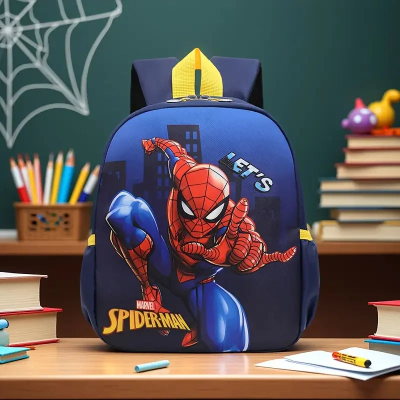 The Mesuca Kids Cartoon Supes Backpack, Boys School Bag with Colorful Character Design, Lightweight Large Capacity Bookbag for Kindergarten Elementary School Travel Gift