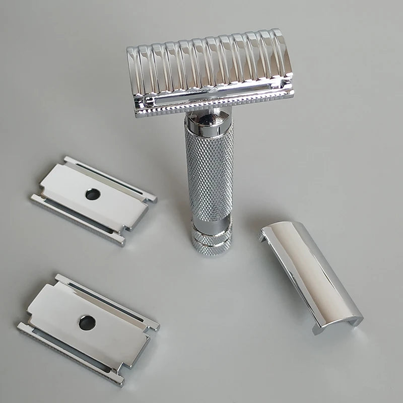 Dscosmetic AX-SE Zinc Alloy Double Edge Safety Razor with Stainless Steel Handle