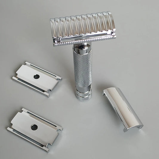 Dscosmetic AX-SE Zinc Alloy Double Edge Safety Razor with Stainless Steel Handle