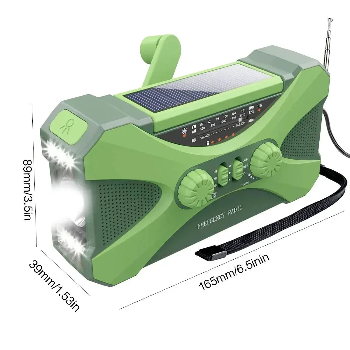 Emergency Radio Solar Hand Crank Radio 10000mAh Power Bank NOAA Weather Radio Survival Gear Camping Radio With Am Fm Dual Speaker Stereo Led Flashlight Triple Power Backup Portable Battery Charger Usb C For Outdoor Hiking Hom