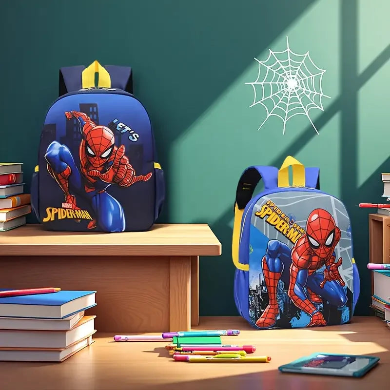 The Mesuca Kids Cartoon Supes Backpack, Boys School Bag with Colorful Character Design, Lightweight Large Capacity Bookbag for Kindergarten Elementary School Travel Gift