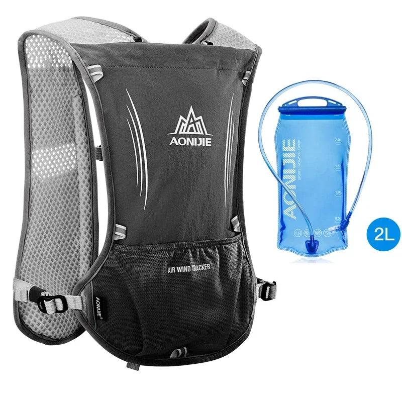 AONIJIE E913S 5L Hydration Backpack Rucksack Bag Vest Harness For 1.5L Water Bladder Hiking Camping Running Marathon Race Sports
