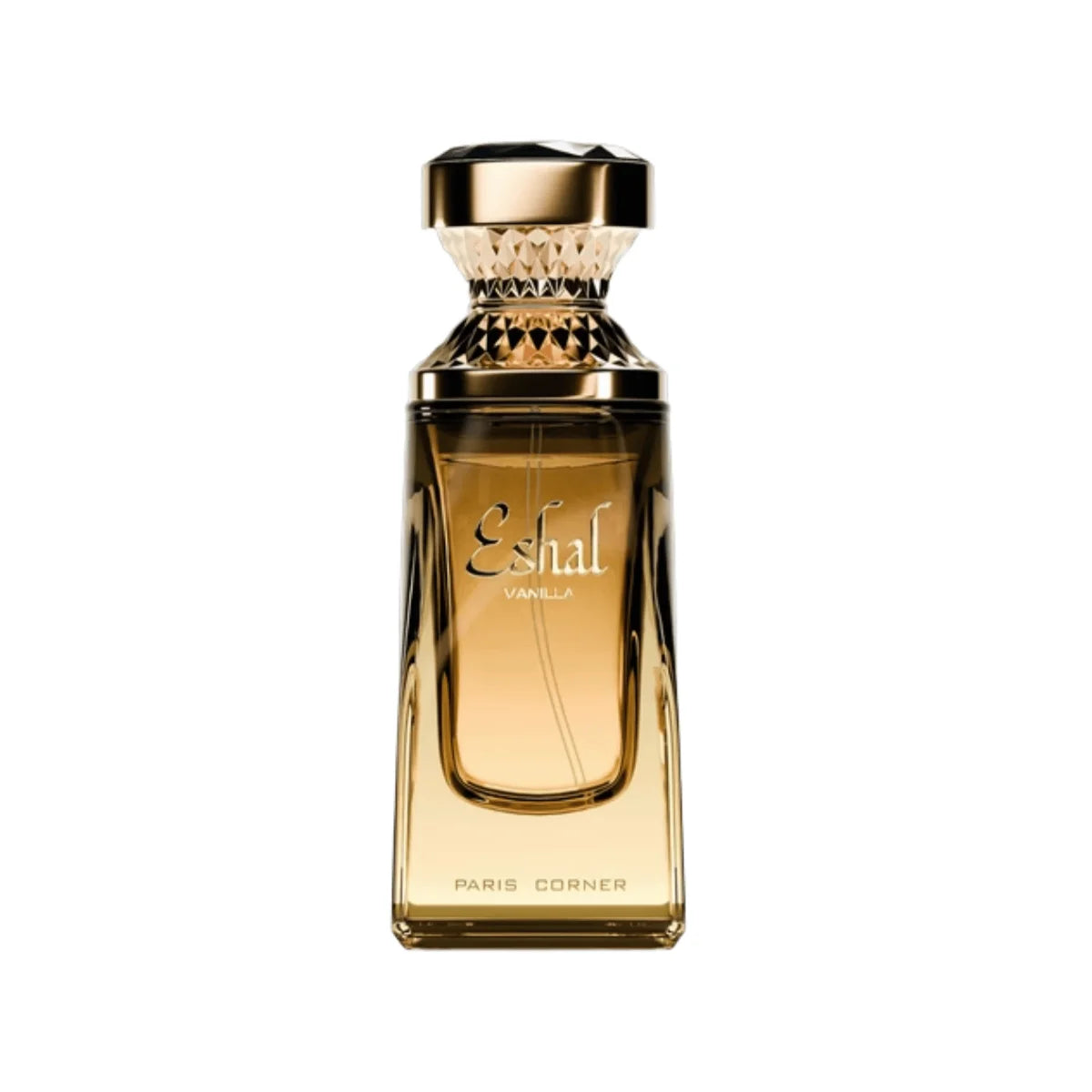 Paris Corner Eshal Vanilla Unisex Deodorant 24H Long Lasting Creamy Warm Vanilla Scent Anti Sweat Anti-Odor Body Spray Full Metallic Gold Transparent Bottle Luxury Arabian Scented Deodorant Gift for Men Women