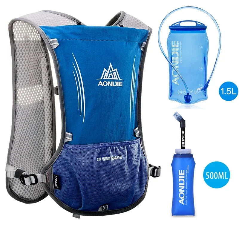AONIJIE E913S 5L Hydration Backpack Rucksack Bag Vest Harness For 1.5L Water Bladder Hiking Camping Running Marathon Race Sports