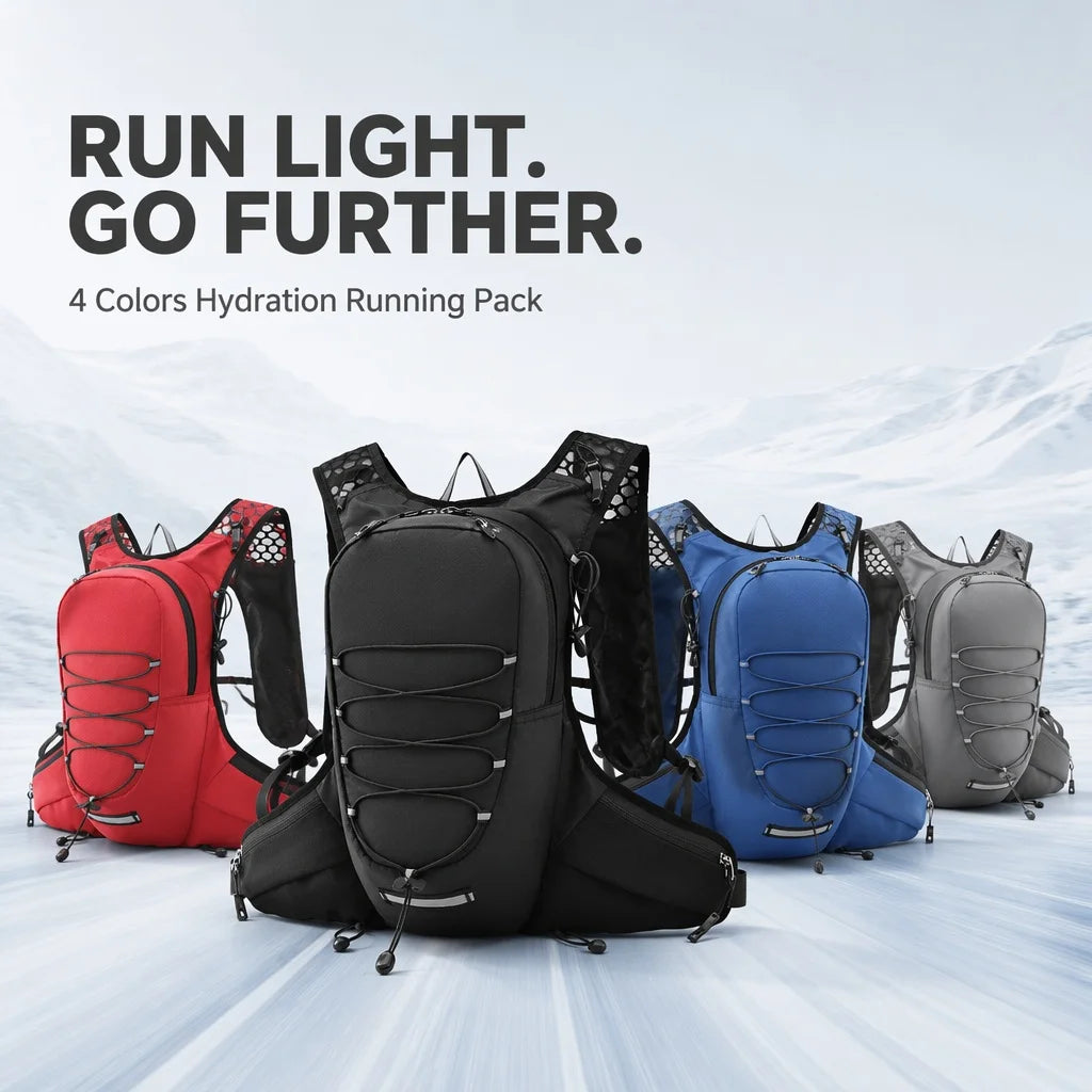Running Hydration Vest Backpack Lightweight Multi‑Pocket Water Bag Holder For Trail Running Cycling Outdoor Sports